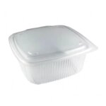 Barquettes micro - ondables en pp avec couvercle attenant - 50 unit�s - 190 x 185 x h. 84 mm - �paisseur ...