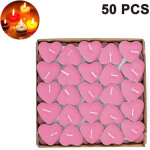 50 bougies c?ur saint - valentin parfum�es sans fum�e, pour d�ner romantique, mariage, anniversaire ou ...