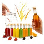 50 bouteilles en verre futura de 100 ml avec bouchon en li�ge pour liqueurs, vin, jus de fruits et mariages ...