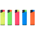 50 briquet �lectronique rubber touch couleurs assorties euro / u