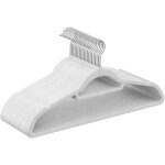 50 cintres en velours, antiglisse, avec barre  cravate, paisseur 0, 6 cm, gain de place, longueur 43, ...