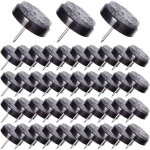50 patins pour chaise � clouer de 24mm - tampons en feutre pour prot�ger les pieds de meubles - noir