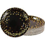 50 pcs assiette jetable anniversaire pour 2025 nouvelle ann�e 23 cm assiettes en carton papier party ...