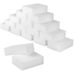 50 pcs eponges magiques, eponge en melamine de nettoyage, blanche 10x6x2cm, gomme magique pour salle ...