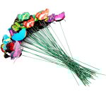50 pcs simulation papillon jardin d�coration color� en plastique cour pelouse d�cor ext�rieur (7cm)