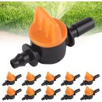 50 pi�ces 4 / 7 vanne d'irrigation pour 4 / 7mm tuyau d'arrosage, double connecteur irrigation pipe valve ...