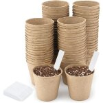Shining house - 50 pices 8 cm pot de culture biodegradable pour semis, petit pot pour plantation, godets ...