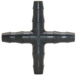 50 pi�ces connecteurs en croix barbel�s � 4 voies, 4 / 7mm connecteurs de tuyaux, raccord d'irrigation, ...