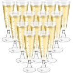 50 pices fltes  champagne transparent, verres  champagne en plastique lgantes reutilisables, 160ml ...