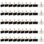 50 pi�ces mini tableau noir, mini ardoise rectangle tableau noir avec pince, pour m�mo f�te, �tiquette, ...