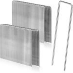 50 pi�ces piquets de tente anti - rouille, ancrage de terre en fil d'acier inoxydable galvanis�, longueur ...