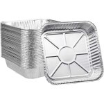50 pi�ces plateaux de cuisson en aluminium, 20cm x 20cm x 4. 5cm plats � r�tir jetables va au cong�lateur ...