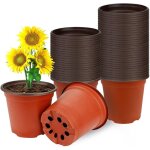 50 pi�ces pots de plantes en plastique, pots de semis r�utilisables pots de fleurs pratiques multifonctionnels ...