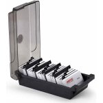 500 cartes de bureau porte - cartes de visite avec sparateurs et onglets d'index - noir