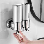 500ml x 2 distributeur de savon mural, distributeur de savon � mains � double t�te distributeur liquide ...