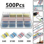 500pcs cosses electriques souder gaine thermortractable, maidodo thermortractables souder bout  bout ...