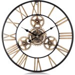 50cm 1 pièces horloge murale geante métal, engrenages or industrielle silencieuse pendule murale chiffres ... 50cm 1 pièces horloge murale geante métal, engrenages or industrielle silencieuse pendule murale chiffres ...