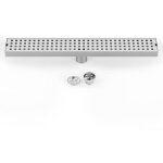 50cm caniveau pour douche, caniveau de douche en acier inox siphon sol d'�vacuation � carreler pour salle ...