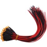 50pcs 12v diode ampoule led diodes lumi�res diffus�es multi - couleurs avec c�ble, led diode electroluminescen ...