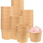 50pcs gobelets  glace papier coupe de glace gobelet  glace jetable bols  crme glace jetables en ...