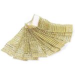 50pcs ronds de serviette table porte - serviettes bague diamant ruban d'enroulement avec fermeture velcro ...