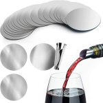 50pcs vin pourer disque, verseur de vin en aluminium, anti goutte aluminium foil, disque flexible anti ...
