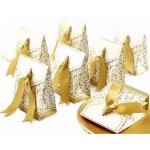 50x bote  drages dore en papier, petite bote cadeau pour mariage dor, bote  confettis bonbons ...