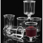 52pcs verres de dgustation de vin en plastique avec jante givr, 160ml transparents gobelets  tige ...