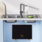 Gojoy - 5500w mini chauffe - eau sans réservoir thermostat - function chauffe - eau électrique 220v cuisine ... Gojoy - 5500w mini chauffe - eau sans réservoir thermostat - function chauffe - eau électrique 220v cuisine ...
