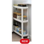 5five simply smart - desserte  roulettes 3 niveaux blanc h70, 5cm - 5five