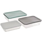 5five simply smart - lot de 3 bo�tes de conservation en verre - 5five