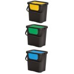 5five simply smart - lot de 3 poubelles de tri 24l - 5five