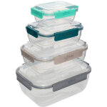 5five simply smart - lot de 4 bo�tes klic rectangle en plastique - 5five