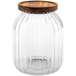 5five simply smart - bocal en verre avec couvercle en bois harmony, 2 l 5five simply smart - bocal en verre avec couvercle en bois harmony, 2 l