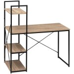 5five simply smart - bureau avec tagres aliaj effet chne naturel - 5five