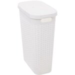 Corbeille slim rattan 40l blanc - 5five
