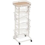 5five simply smart - desserte balm 5 niveaux l34, 5cm blanc - 5five