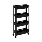 5five simply smart - desserte de cuisine extensible 'resserre' 78cm noir 5five simply smart - desserte de cuisine extensible 'resserre' 78cm noir