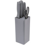 5five simply smart - ensemble de 5 couteaux de cuisine neo avec support + ciseaux, 7 �l�ments.