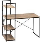 5five simply smart - bureau avec tagres aliaj effet chne naturel - 5five