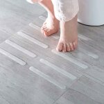 5pcs 20x2cm antid�rapant tapis de bain poign�e autocollants bandes rev�tement de sol ruban adh�sif tapis ...