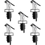 5pcs bec verseur bouchon alcool bouteille becs verseur huile d'olive avec bouchon en caoutchouc distributeur ...