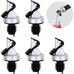 5pcs bouchons et becs verseurs pour huile doseur alcool bouchon huile d'olive bouchon verseur huile argent ...