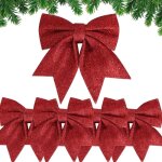 5pcs noeud de ruban de nol 24cm grande taille arcs de nol ruban n?uds papillons ornements decoration ...