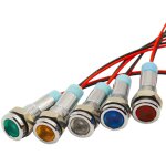 5pcs voyants lumineux led 12v 6mm led indicateur ampoule pour tableau de bord de voiture camion bateau ...