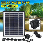 5w solaire panneau pompe � eau 400l / h pr jardin piscine fontaine �tang bassin