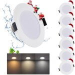5w spot led encastrable 220v, lot de 6 spot salle de bain ip65, blanc chaud blanc neutre blanc froid ...