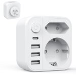 6 en 1 adaptateur prise france vers usa canada avec 3 usb - a et 1 usb - c et 2 europe prises, adaptateur ... 6 en 1 adaptateur prise france vers usa canada avec 3 usb - a et 1 usb - c et 2 europe prises, adaptateur ...