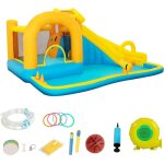Uev - 6 en 1 château gonflable pour enfants xxl, avec souffleur 450w, zone de saut, toboggan, pour max ... Uev - 6 en 1 château gonflable pour enfants xxl, avec souffleur 450w, zone de saut, toboggan, pour max ...