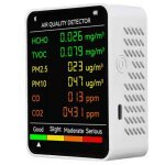 6 en 1 pm2, 5 pm10 hcho tvoc co co2 dtecteur multifonctionnel de qualit de l'air co dioxyde de carbone ...